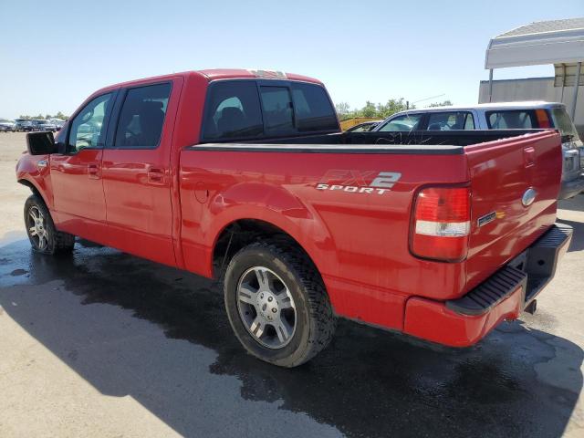 1FTPW12587KD43844 - 2007 FORD F150 SUPERCREW RED photo 2