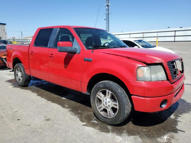 1FTPW12587KD43844 - 2007 FORD F150 SUPERCREW RED photo 4