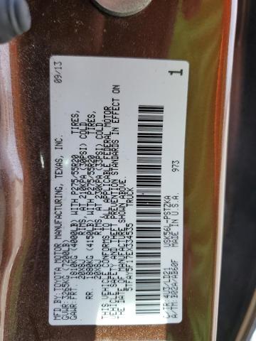 5TFAY5F17EX334535 - 2014 TOYOTA TUNDRA CREWMAX PLATINUM 棕色 照片 12