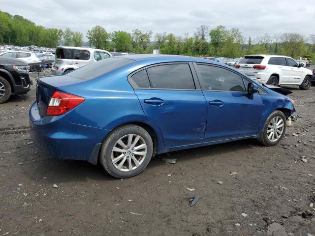 19XFB2F92CE328683 - 2012 HONDA CIVIC EXL ლურჯი ფოტო 3