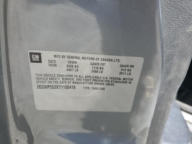 2G2WP552X71105418 - 2007 PONTIAC GRAND PRIX 灰色 照片 12