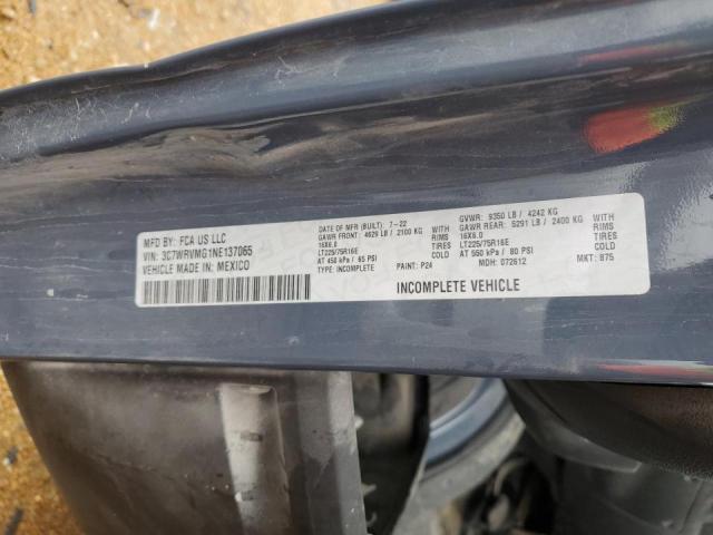 3C7WRVMG1NE137065 - 2022 RAM PROMASTER 3500 STANDARD Blau Foto 12