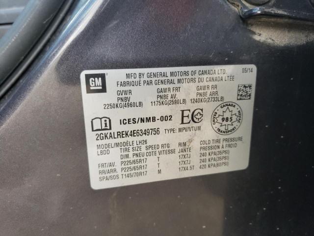 2GKALREK4E6349756 - 2014 GMC TERRAIN SLE CHARCOAL photo 13