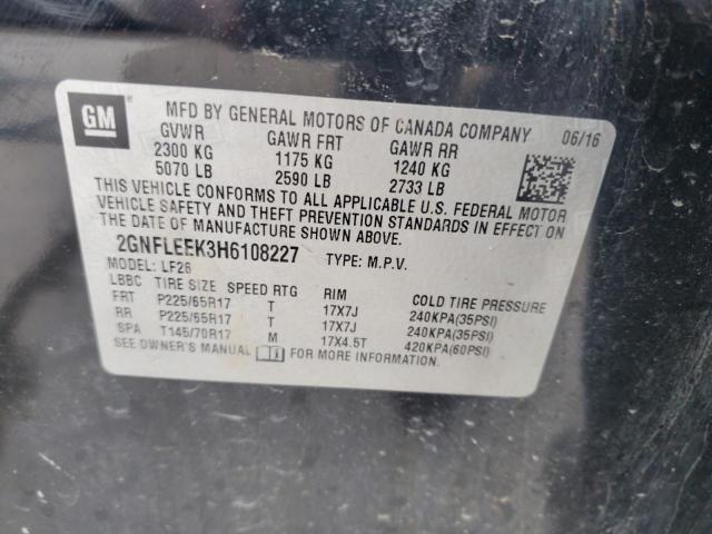 2GNFLEEK3H6108227 - 2017 CHEVROLET EQUINOX LS BLACK photo 13