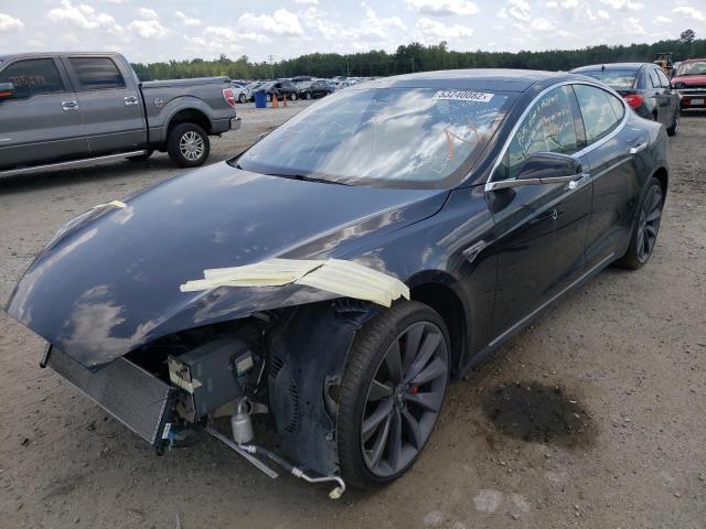 5YJSA1E40GF128905 - 2016 TESLA MODEL S შავი ფოტო 2