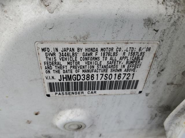 JHMGD38617S016721 - 2007 HONDA FIT S 白色 照片 12