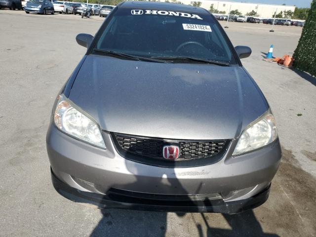 1HGEM22934L005989 - 2004 HONDA CIVIC EX GRAY photo 5