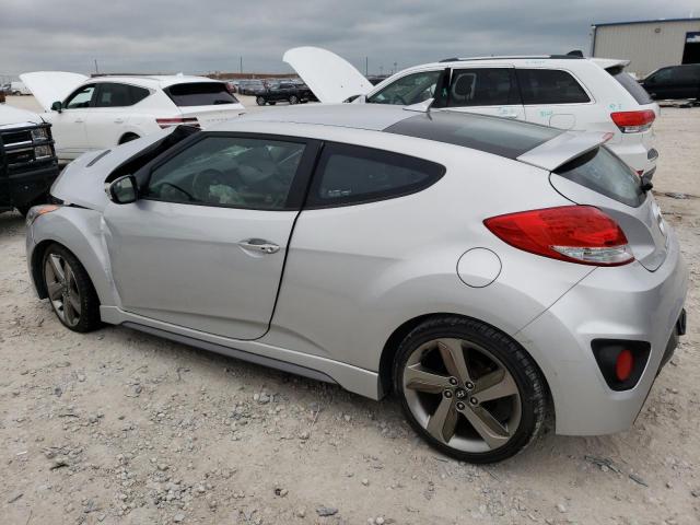 KMHTC6AE8EU184049 - 2014 HYUNDAI VELOSTER TURBO SILVER photo 2