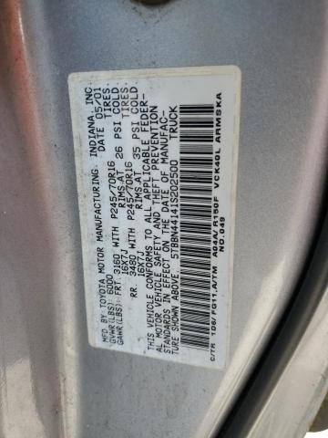 5TBBN44141S202500 - 2001 TOYOTA TUNDRA ACCESS CAB ვერცხლისფერი ფოტო 13