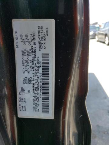 4TASN92N9YZ622722 - 2000 TOYOTA TACOMA XTRACAB PRERUNNER შავი ფოტო 12