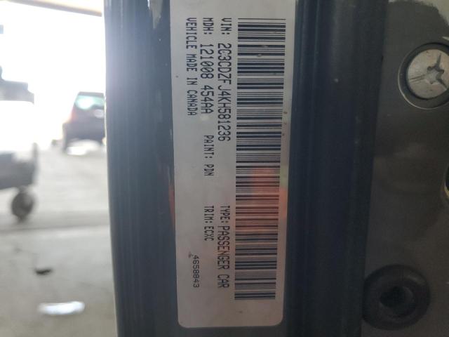 2C3CDZFJ4KH581236 - 2019 DODGE CHALLENGER R/T SCAT PACK GRAY photo 12