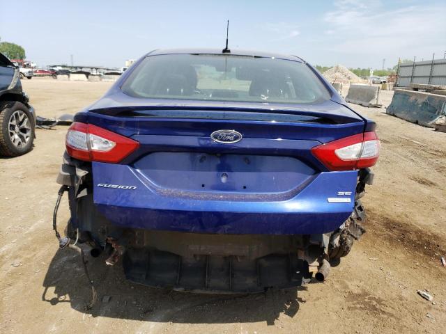 3FA6P0H9XDR322343 - 2013 FORD FUSION SE BLUE photo 6