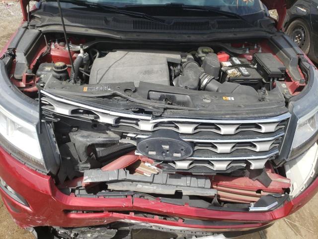 1FM5K7D89HGA56445 - 2017 FORD EXPLORER XLT RED photo 12