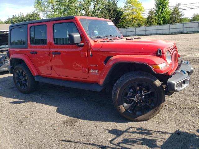 1C4JJXP69NW275522 - 2022 JEEP WRANGLER U SAHARA 4XE RED photo 4
