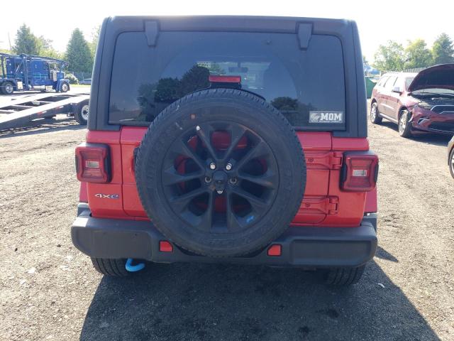 1C4JJXP69NW275522 - 2022 JEEP WRANGLER U SAHARA 4XE RED photo 6