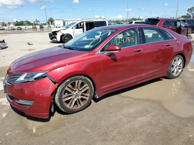 3LN6L2GK3ER801092 - 2014 LINCOLN MKZ RED photo 1