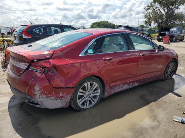 3LN6L2GK3ER801092 - 2014 LINCOLN MKZ RED photo 3