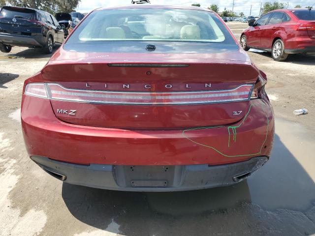 3LN6L2GK3ER801092 - 2014 LINCOLN MKZ RED photo 6