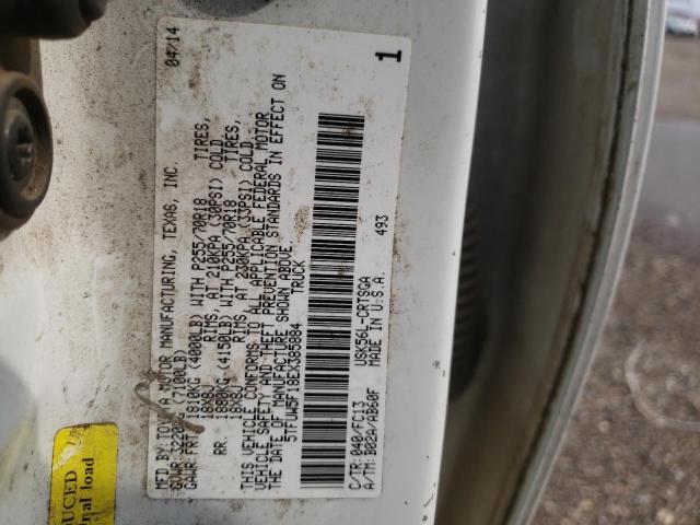 5TFUW5F18EX385884 - 2014 TOYOTA TUNDRA DOUBLE CAB SR/SR5 WHITE photo 12