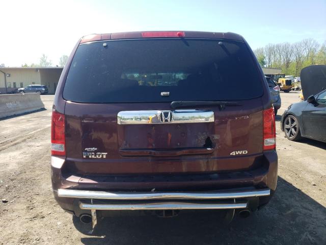 5FNYF48439B026736 - 2009 HONDA PILOT EX BURGUNDY photo 6