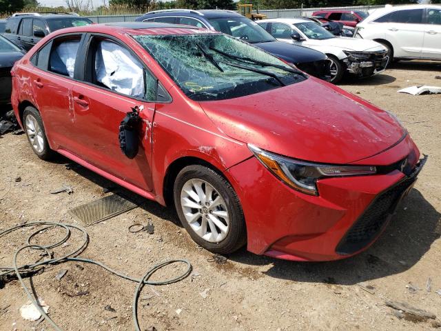 5YFHPRAE9LP013935 - 2020 TOYOTA COROLLA LE RED photo 4