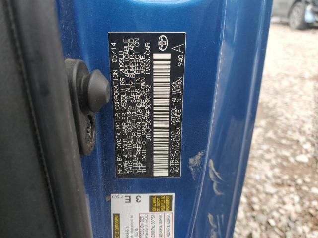 JTKJF5C79F3090192 - 2015 TOYOTA SCION TC BLACK photo 12