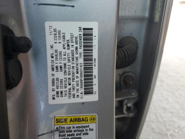 19UUA9F5XDA001423 - 2013 ACURA TL TECH SILVER photo 12