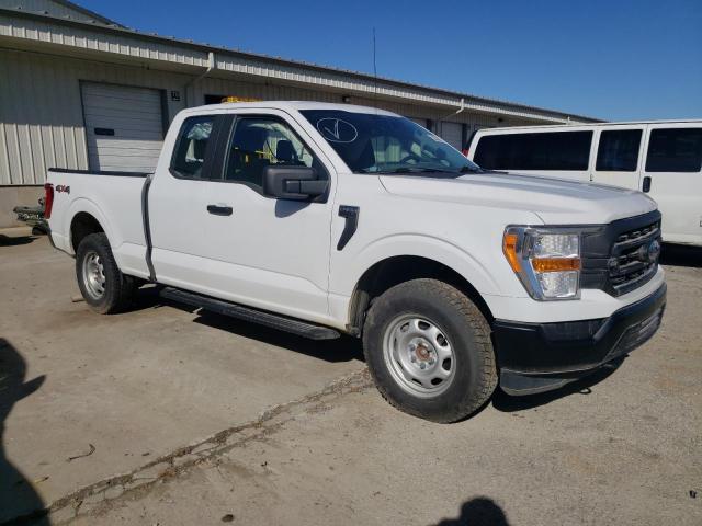 1FTEX1EB0MKD08667 - 2021 FORD F150 SUPER CAB WHITE photo 4