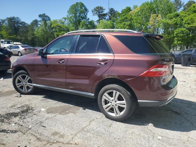 4JGDA5HB1DA122878 - 2013 MERCEDES-BENZ ML 350 4MATIC BURGUNDY photo 2