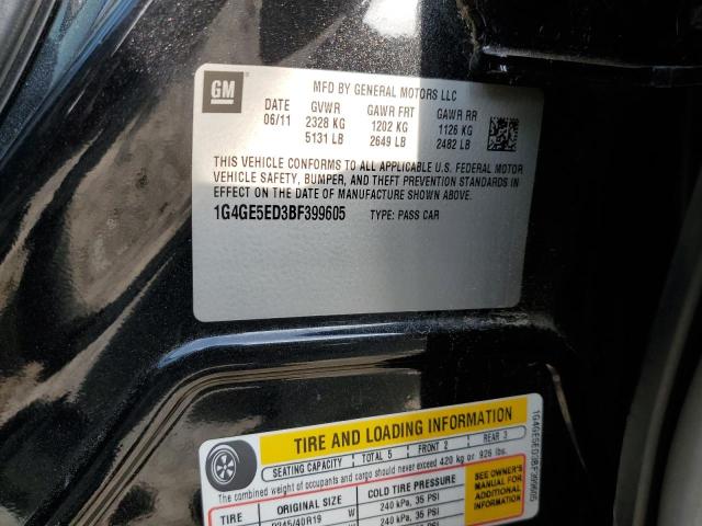 1G4GE5ED3BF399605 - 2011 BUICK LACROSSE CXS 黑色 照片 13