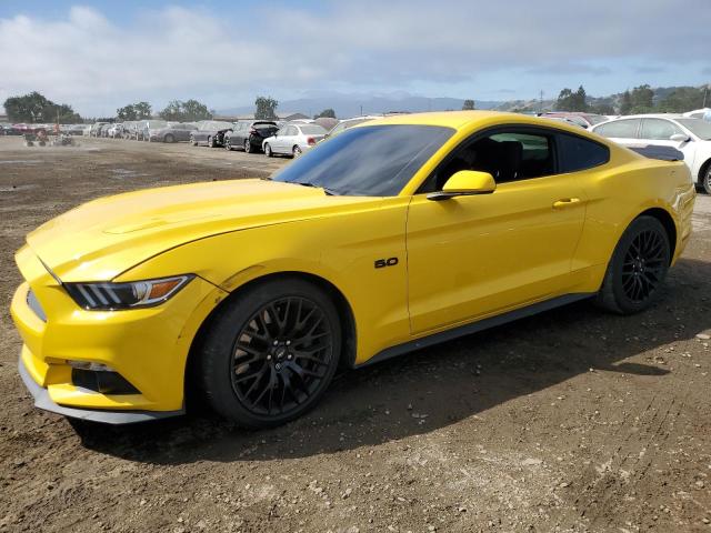 1FA6P8CF8H5330963 - 2017 FORD MUSTANG GT YELLOW photo 1