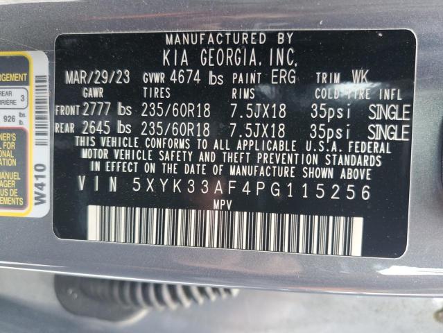 5XYK33AF4PG115256 - 2023 KIA SPORTAGE EX GRAY photo 13