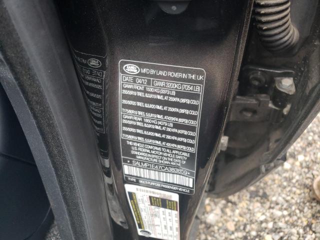 SALMP1E47CA383859 - 2012 LAND ROVER RANGE ROVE AUTOBIOGRAPHY BLACK photo 14
