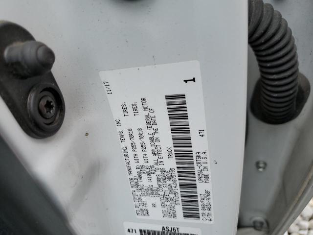 5TFUM5F14JX075795 - 2018 TOYOTA TUNDRA DOUBLE CAB SR/SR5 WHITE photo 12