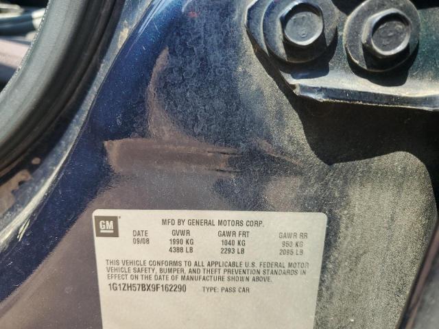 1G1ZH57BX9F162290 - 2009 CHEVROLET MALIBU 1LT BLUE photo 12