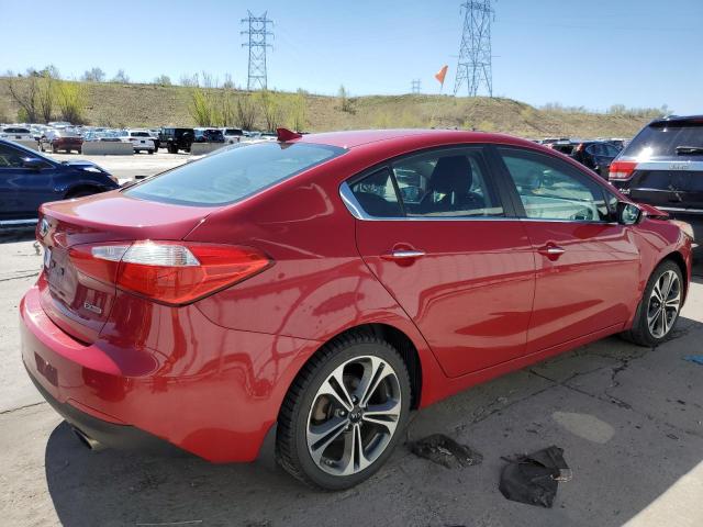 KNAFX4A82E5113862 - 2014 KIA FORTE EX RED photo 3