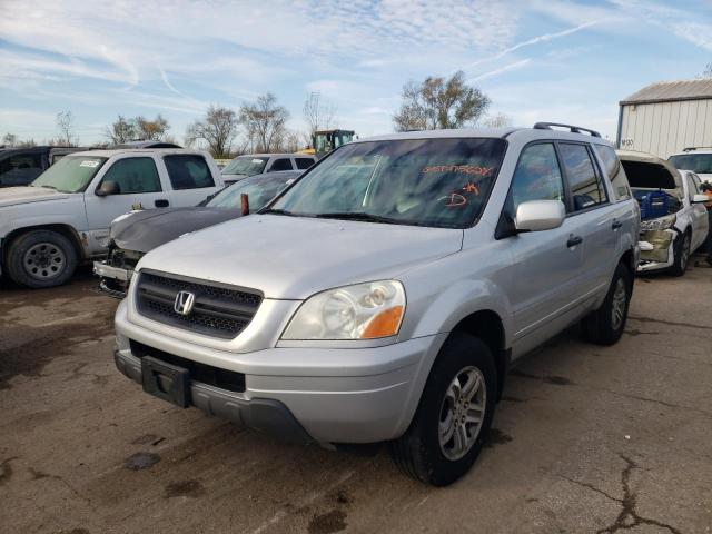 2HKYF18794H591964 - 2004 HONDA PILOT EXL SILVER photo 2