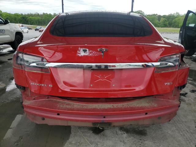 5YJSA1E25JF267661 - 2018 TESLA MODEL S RED photo 6