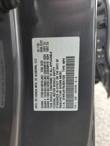 5FNRL6H79LB047438 - 2020 HONDA ODYSSEY EXL CHARCOAL photo 13