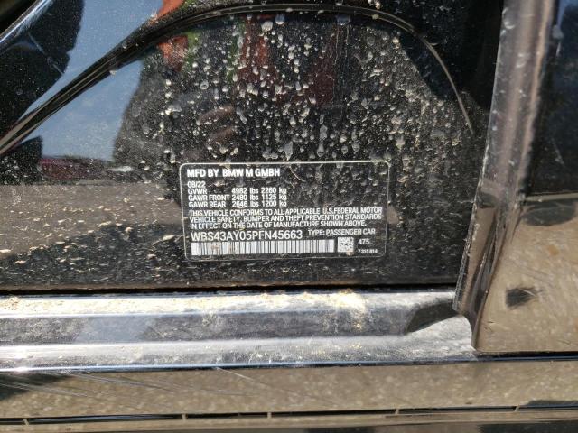 WBS43AY05PFN45663 - 2023 BMW M3 COMPETITION BLACK photo 12