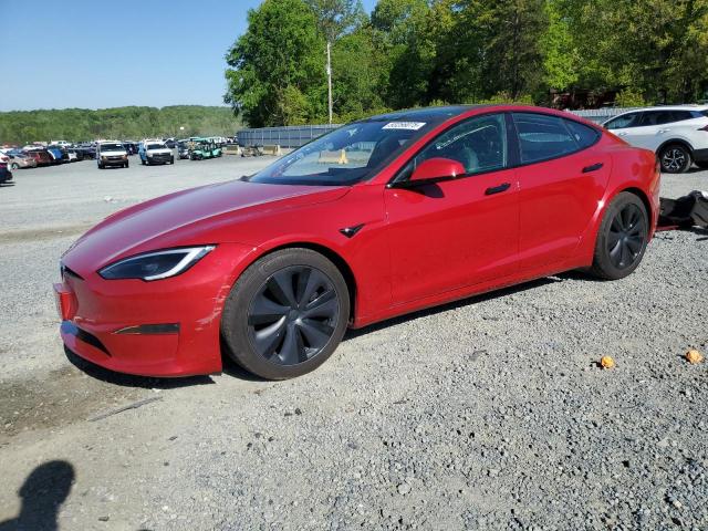 5YJSA1E52NF493799 - 2022 TESLA MODEL S RED photo 1