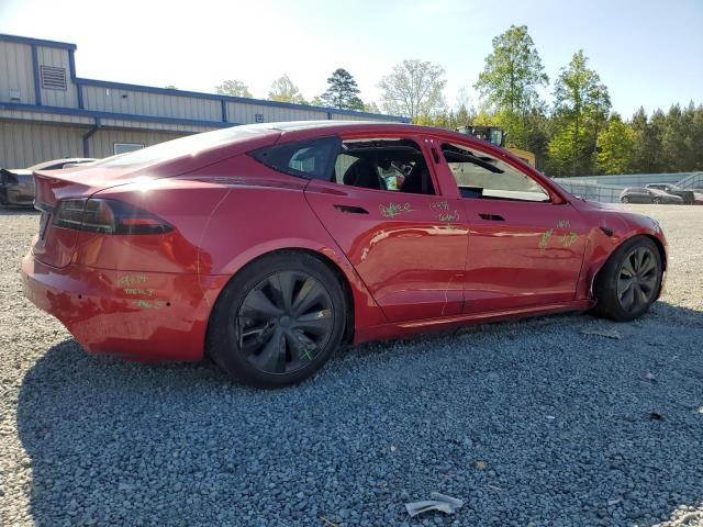 5YJSA1E52NF493799 - 2022 TESLA MODEL S RED photo 3