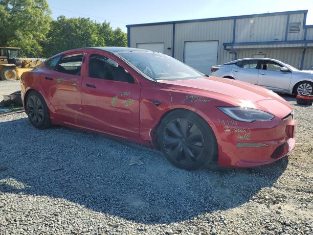 5YJSA1E52NF493799 - 2022 TESLA MODEL S RED photo 4
