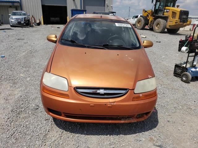 KL1TD56626B514124 - 2006 CHEVROLET AVEO BASE ORANGE photo 5