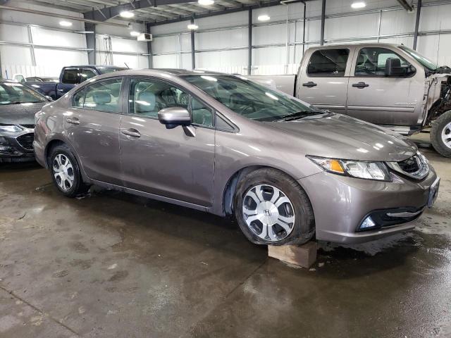 19XFB4F33EE001560 - 2014 HONDA CIVIC HYBRID L GRAY photo 4