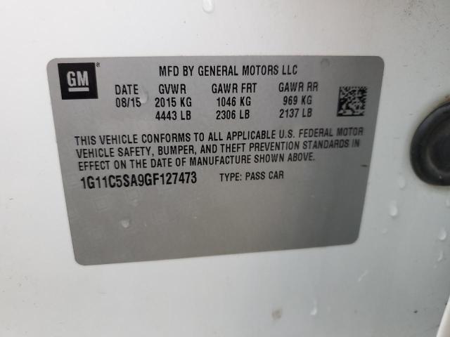 1G11C5SA9GF127473 - 2016 CHEVROLET MALIBU LIM LT 白色 照片 12