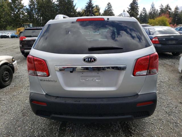 5XYKTCA10BG056803 - 2011 KIA SORENTO BASE SILVER photo 6