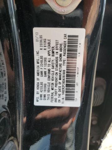 1HGCR2F38DA090886 - 2013 HONDA ACCORD LX BLACK photo 12