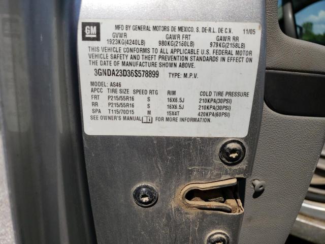 3GNDA13DX7S550092 - 2007 CHEVROLET HHR LS Plata foto 12