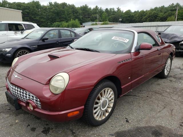 1FAHP60A84Y109765 - 2004 FORD THUNDERBIR BURGUNDY photo 2